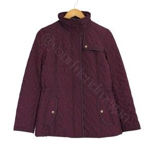 Cole Haan Signature Burgundy Quilted Jacket